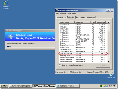 Killing a Process Launched by a Task Sequence