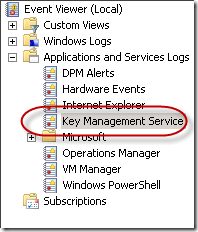 The KMS Event Log