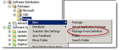 Import the Package into ConfigMgr