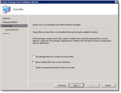 Package Source Files Management