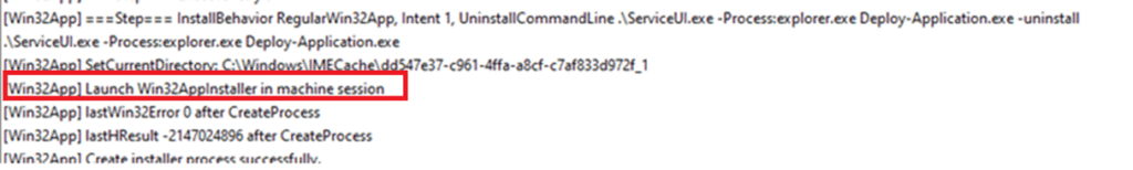 launching win32appinstaller in machine session