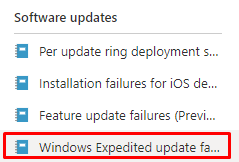 taking a look at the Windows Expedited update report