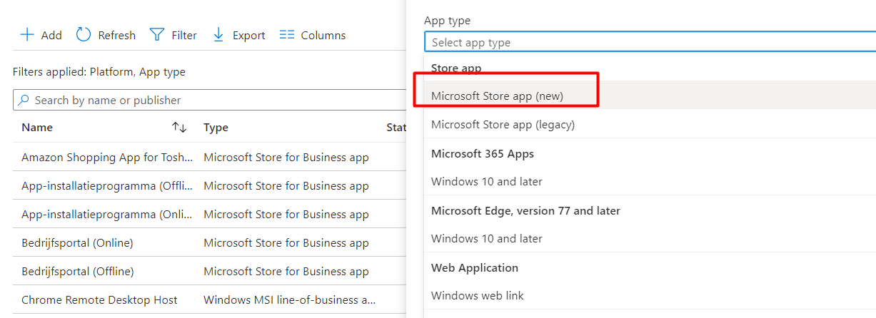 Microsoft Store number of available apps by category 2022