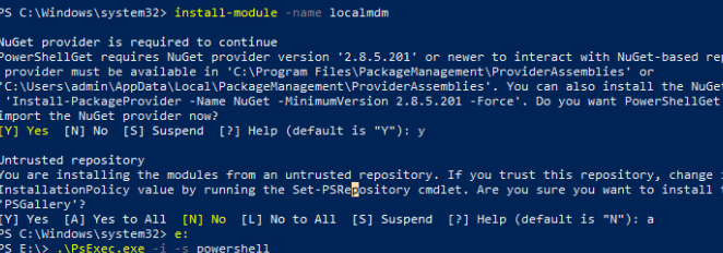 install the localmdm tool