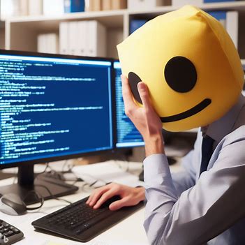 someone that spended a lot of time looking at computer code and after fixing it manually realizing it was mentioned in the documentation provider by microsoft and therefor placing a facepaml on his head. Image 1 of 4