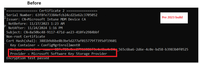 InitiateRecovery with key stored in the Microsoft KSP