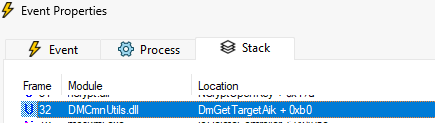 the dmgettargetaik function is a function inside the dmcmnutils.dll