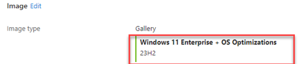 I was using a cloud pc with the provisioning template: windows 11 enterprise + os optimizations