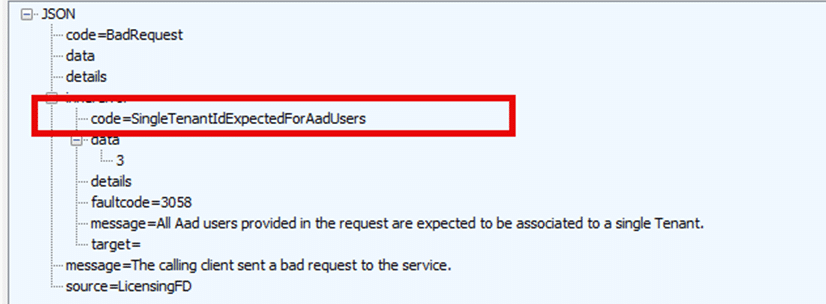 The subscription activation failed because SingleTenantIDExpectedforAadusers / Single Tenant ID Expected for aad users
