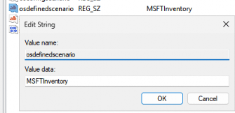 the msftinventory osdefinedscenario