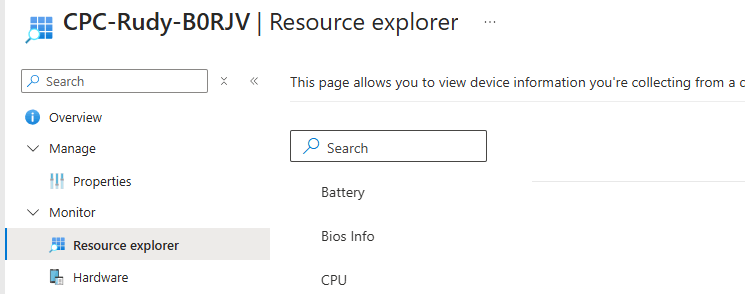 Enhanced Device Inventory Resource Explorer