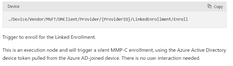 the linkedenrollment csp