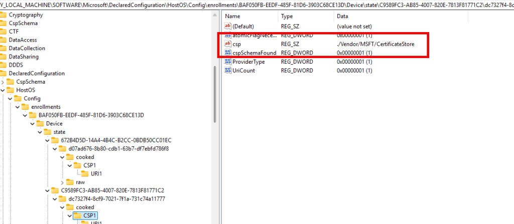 resource access policies coming down to the workplace joined device