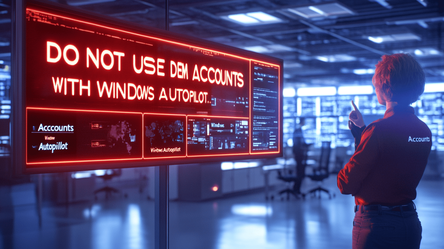 Why Using a DEM Account for Windows Autopilot is a Bad Idea